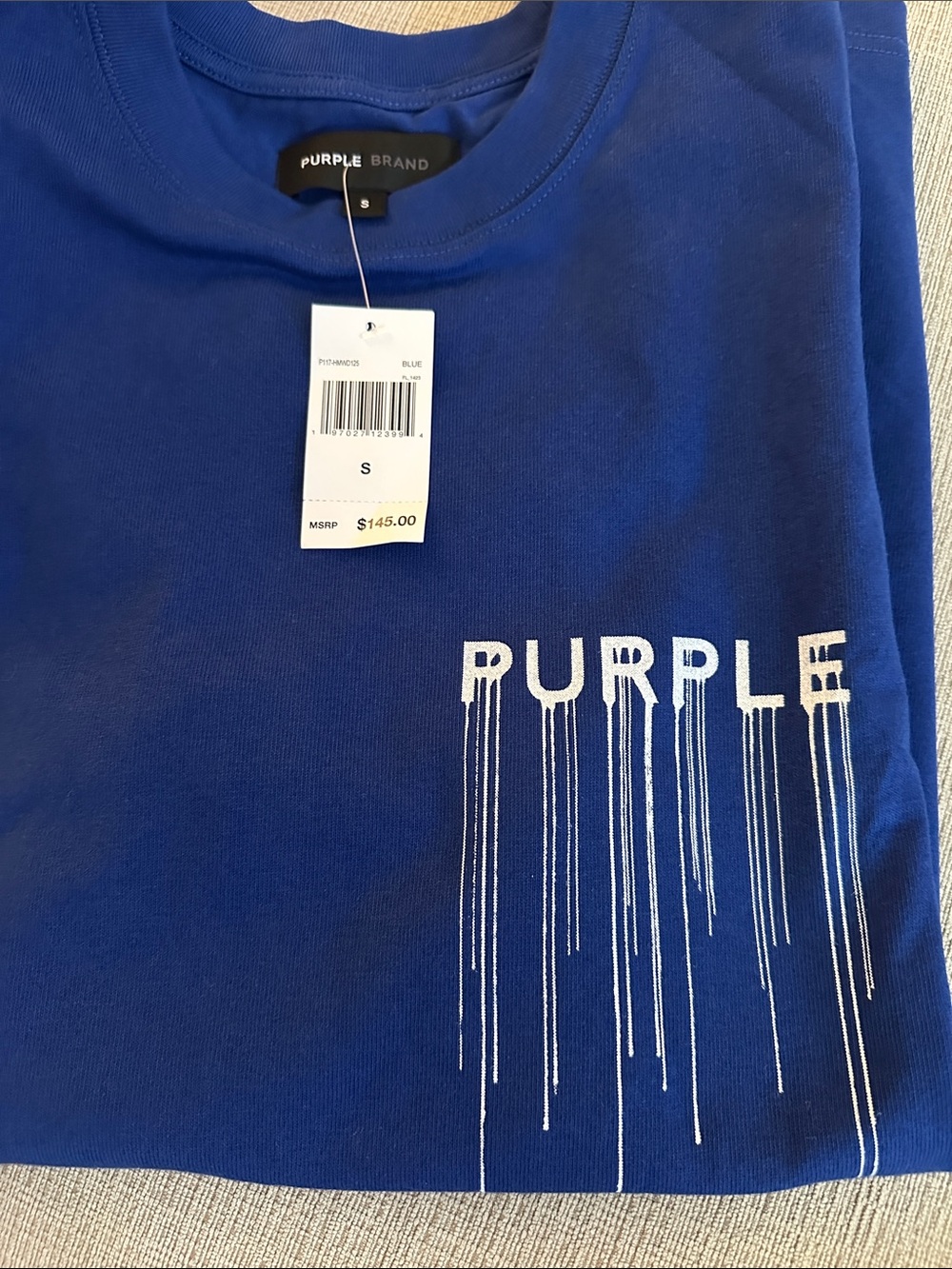 Purple Brand Graphic Tee - 'PURPLE' Drip Logo NWT